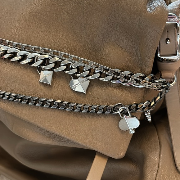 Authentic Jimmy Choo tan leather Biker bag. Like new !! - Picture 3 of 7